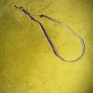 Elegant Taupe Grey Velvet Choker